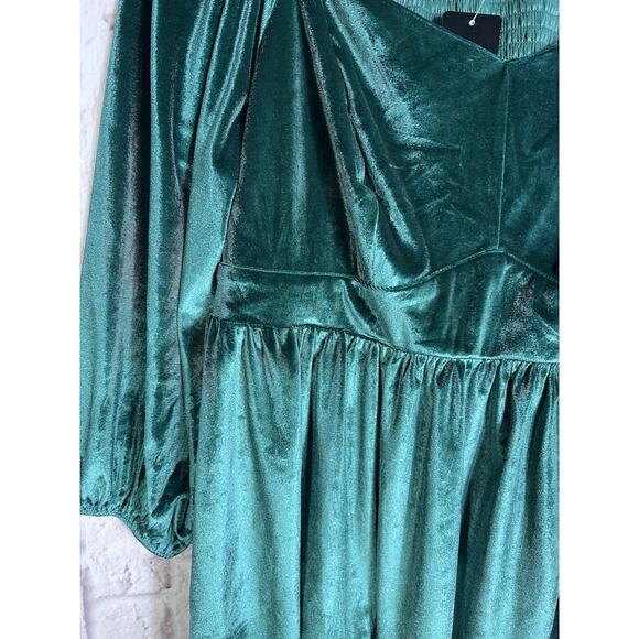 Torrid Plus Size L Velvet Corset Peplum Top Whimsygoth Fairy Witch Holiday Top - Picture 9 of 14
